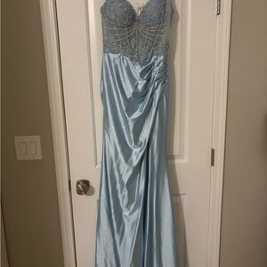 Elegant Blue Prom Dress